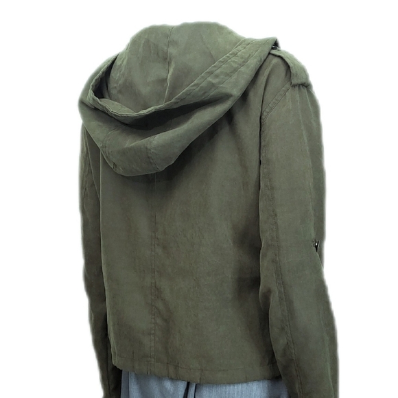 BRANDY MELVILLE Utility Jacket Military Style Olive Green Size M - Picture 3 of 10